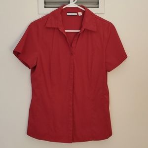 Croft & Barrow Short Sleeved Button Up Blouse